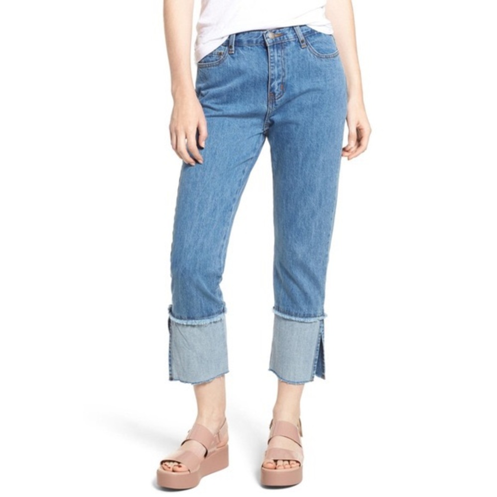 EVIDNT LOS ANGELES Malta Cuffed Cropped Jeans NWT